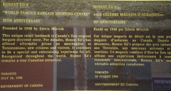 Honest Ed's Toronto